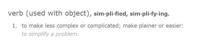simplify verb